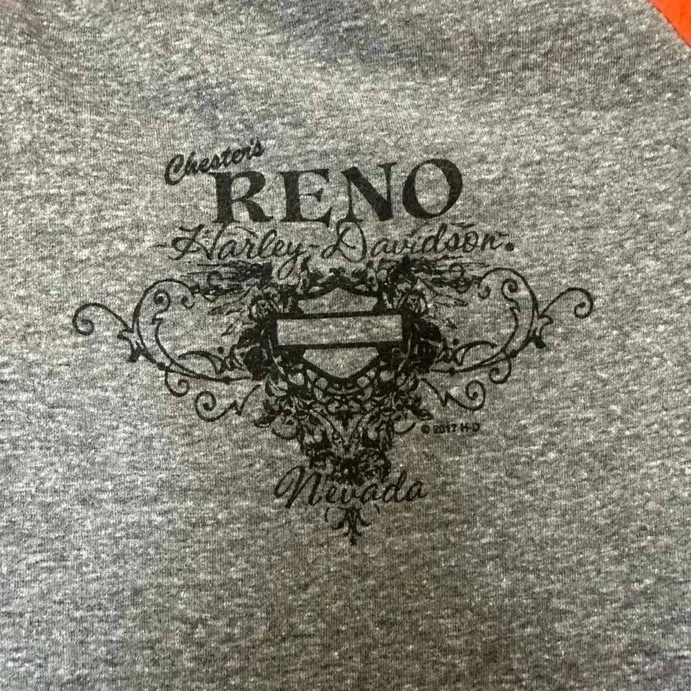 3/4 Sleeve Harley Davidson Shirt from Chester’s Reno Nevada - Picture 3 of 5